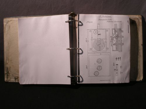 Reprints of U.S. Patents For Locks &amp; Combination Safe Locks 1837-1866 LOCKSMITH