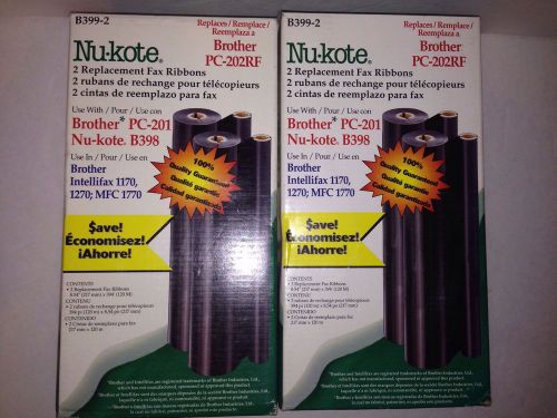 NU-KOTE BROTHER PC-202RF REPLACEMENT FAX RIBBONS 2 PK OF 2 (TOTAL 4 RIBBONS)