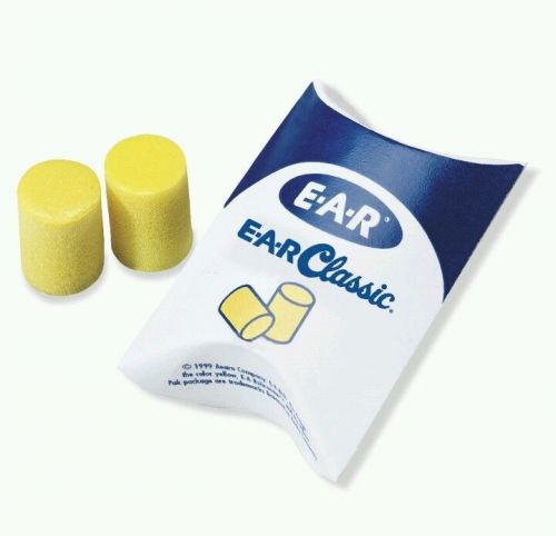 40 pair 3M Classic,Earplugs,uncorded, Earplugs, Yellow (40 pairs)