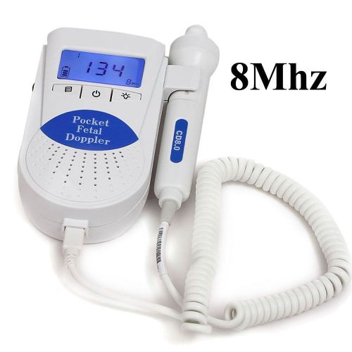 New Contec Sonoline B 8Mhz Pocket Fetal Doppler Fetal heart Backlight LCD gel f