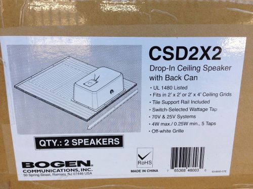 Two Ceiling Grid Speakers - Bogen CSD2X2 2&#039;x2&#039; Drop ceiling speakers 25V 70V PA