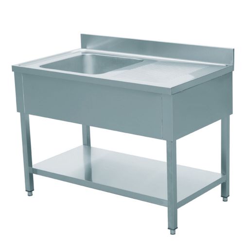 Eq commercial stainless steel 1 one compartment utility prep left sink 47 x 24 for sale