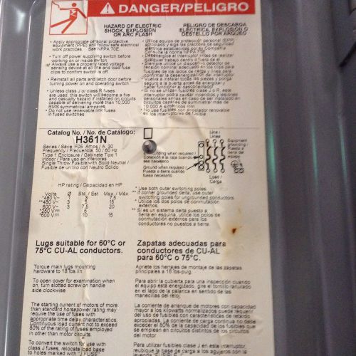 Square D H361N 30 amp fusible disconnect