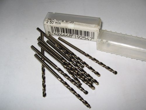 2.50mm M35 Drill Bits, (QTY 10),