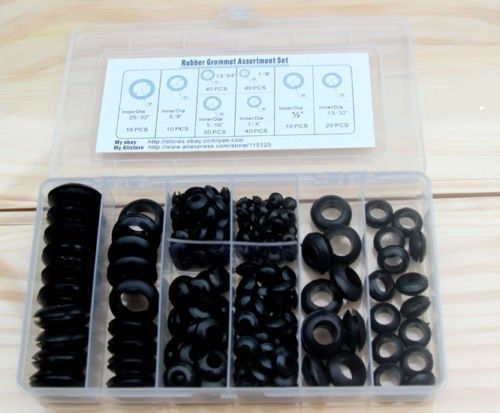 200pcs Rubber Grommet Assortment Set Harness Electrical Wire Gasket #M1453 QL