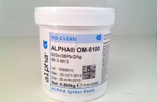 Solder paste tin soldering 62sn/36pb/2.0ag 500g alpha om-5100 1lb 90-3-m13 for sale