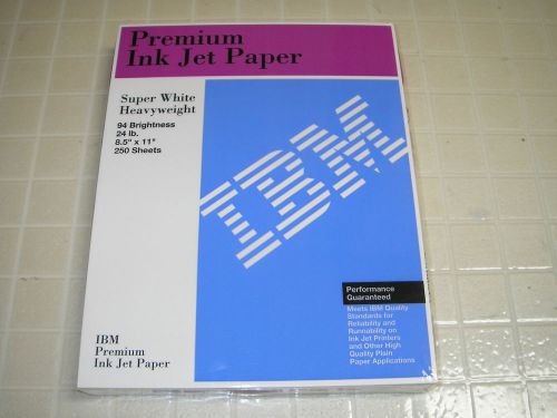 New IBM Super White Heavyweight premium ink jet paper
