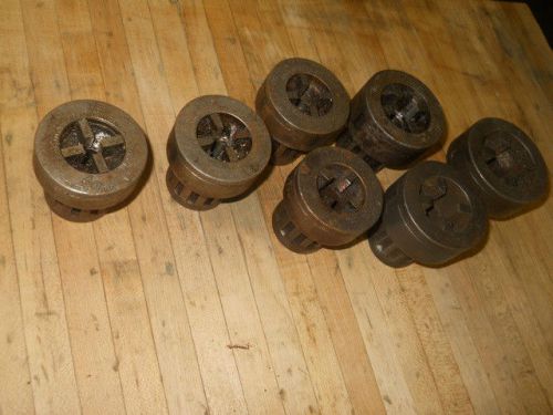 Lot of 7 toledo pipe threader dies 1/8,  1/4&#034; - 3/8, 1/2&#034;,3/4 for sale