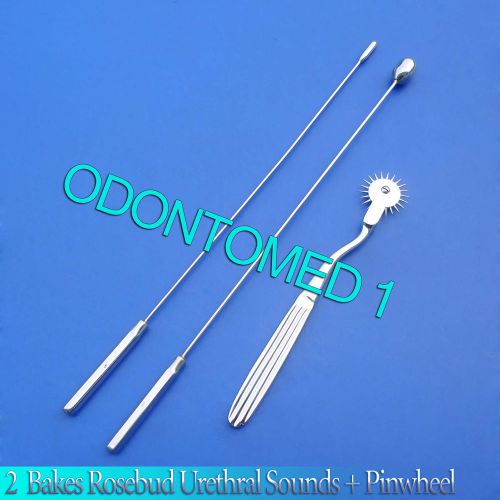 2 Pcs Bakes Rosebud Urethral Sounds 5mm+13mm,Pinwheel