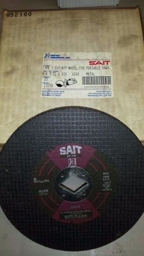 25 - sait steel cutting wheel 8&#034; by 1/8&#034; by 5/8&#034; hole  cut off  wheel p/n 23258 for sale