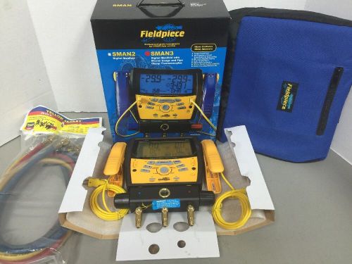 Fieldpiece SMAN3 3-Port Digital Manifold w/Micron Vac. Ga. + Yellow Jacket Hoses