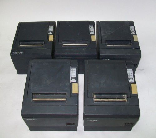 LOT OF 5 EPSON MICROS TM-T88II THERMAL RECEIPT PRINTER (M129B)