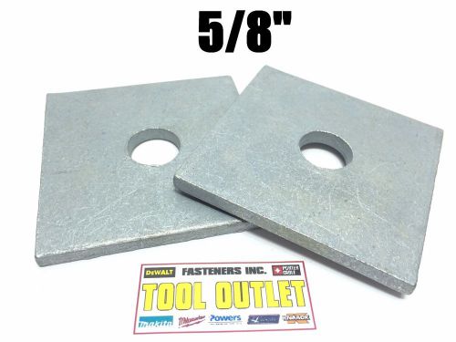 (qty 25) 5/8&#034; x 3&#034; x .25 (1/4&#034;) square bearing plate washer hot dip galvanized for sale