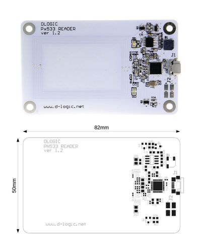 Nfc reader writer - dl533n cs oem with 5 contactless 1k cards - libnfc support for sale