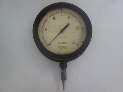 Vintage large crosby vacuum pressure gauge - boston u.s.a for sale