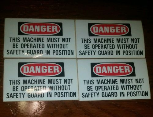 3 x 5 danger machine guard stickers for sale