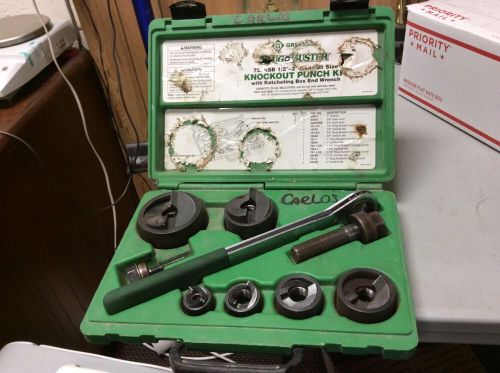 GREENLEE 7238SB USA MADE SLUG BUSTER RATCHET WRENCH KNOCK OUT PUNCH SET 1/2&#034;-2&#034;