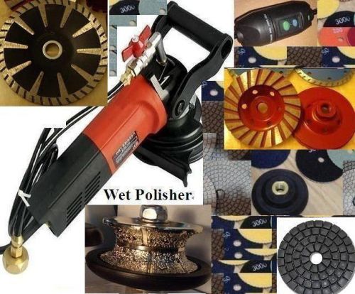 Wet Polisher 1/2&#034; Full Bullnose Router Convex Blade coarse cup DAMO buff granite