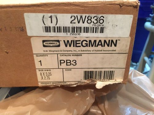 New Wiegman PB3 PushButton Enclosure New In Factory Sealed Package.