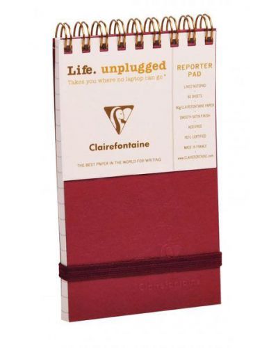 Clairefontaine The Reporter Red Ruled 3 x 5 Notebook