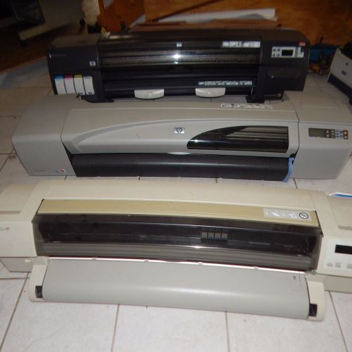 LOT OF 3 HP DESIGNJET plotters 1055CM PLUS+500ps+ 755cm