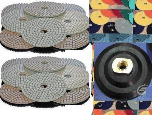 4 inch diamond polishing pads wet/dry 48+1 pieces granite concrete marble stone for sale