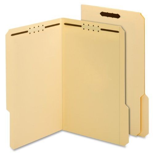 Globe-Weis Manila Fastener Folders, 11 Point, 2 Fasteners, Legal Size, 1/3 Cut