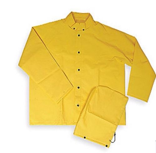 Authentic Condor 3XL yellow FR RAIN JACKET with detachable hood PVC NEW