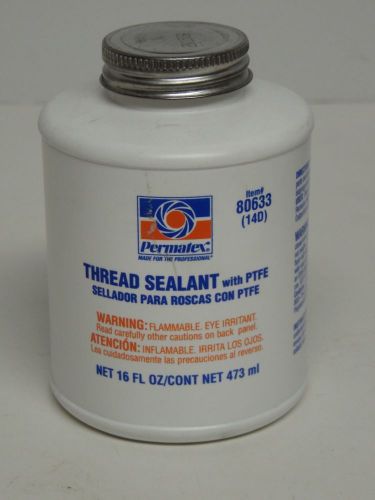 PERMATEX 80633 Thread Sealant with PTFE, 16 oz., White