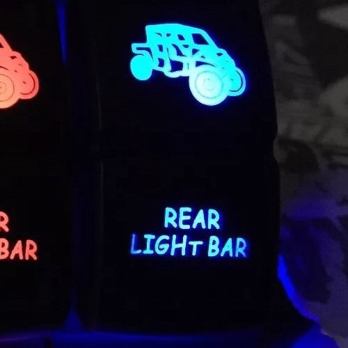 POLARIS RANGER1 RZR ROCKER SWITCH REAR LIGHTBAR ON OFF 5 PIN USA DESIGN Blue