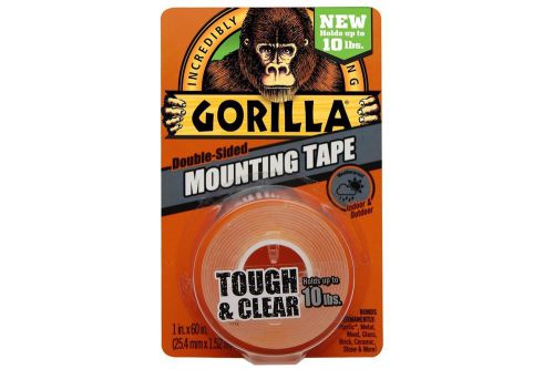 Gorilla Indoor Outdoor Mounting Tape Heavy Duty Double Sided Waterproof Black