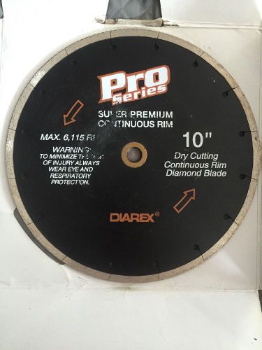 Pro Series 10-inch Dry Or Wet Cutting Continuous Rim Diamond Saw Blade