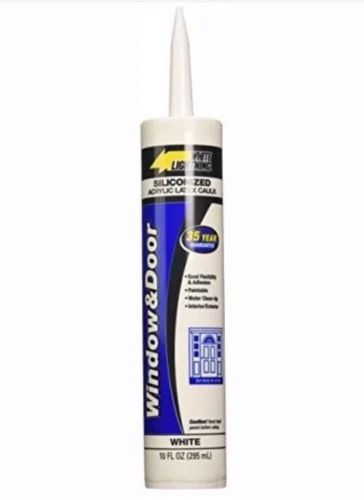 White lightning siliconized acrylic latex caulk lot of 12 for sale