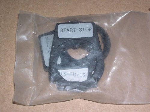 Siemens, &#034;start-stop&#034; legend plates, p30lps56, lot of 5 for sale