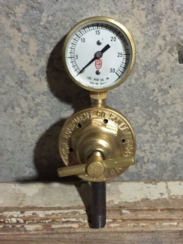 Vintage Brass Regulator Valve and Pressure Gauge, Steampunk Lamp Part or Base