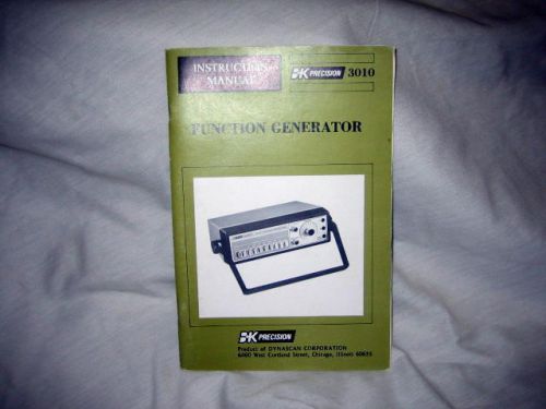 B&amp;K Precision 3010 Function Generator Manual - Original
