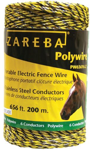 Zareba pw656y6-z polywire 200-meter 6-conductor portable electric-fence rope 1 for sale