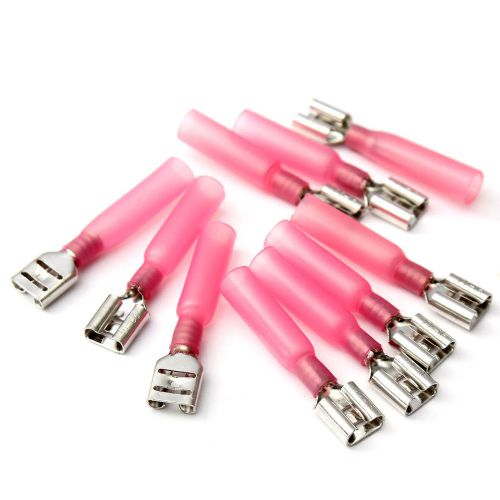 10pcs Female Connector Copper Wire Heat Shrink Tube Crimp Terminal Audio DIY Kit