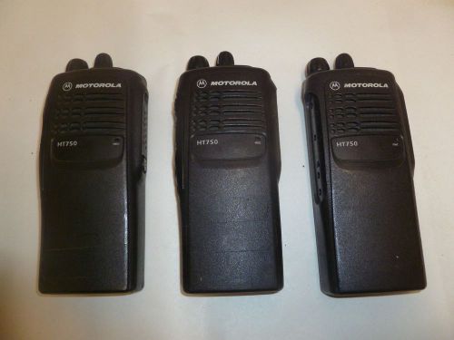 Lot of three motorola ht750 two way radios - parts or repair for sale