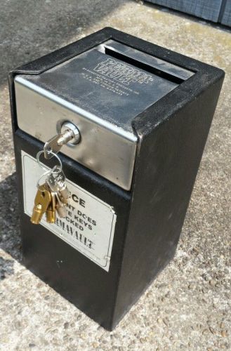 Permavault thick armored steel drop safe box  9 cylindrical round TUBULAR  keys