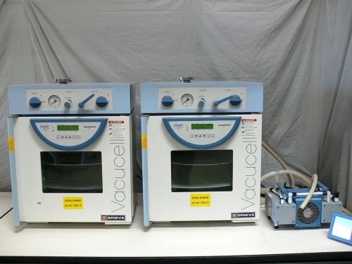 MMM VacuCell 22 Vacuum Ovens +200 C w/ Vacuubrand MD 4C Vacuum Pump &amp; DVR2 Gauge