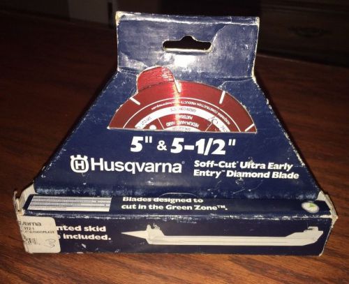 2PK-5&#034;-5-1/2&#034; Husqvarna Soff Cut  Diamond Blade w/1 Skid Plate-New