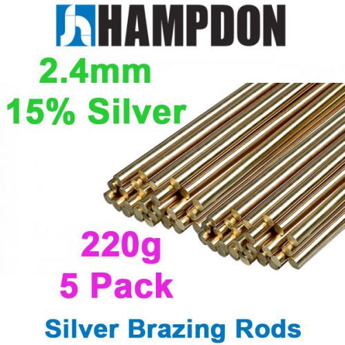 Bossweld 15% Silver Brazing Alloy x 2.4mm x 6  - OXY - LPG - 300206H