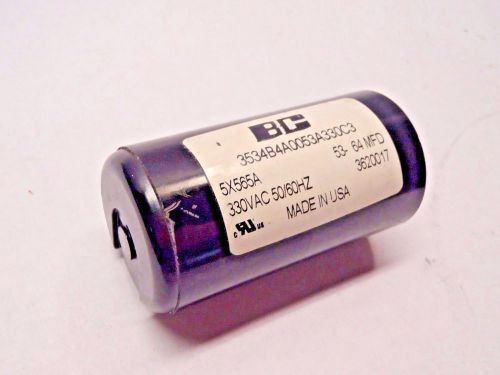 Bc 5x565a  330vac 50/60hz 53-64 mfd, 50/60hz capacitor 3534b4a0053a330c3 for sale