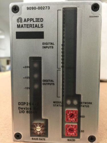 Applied Materials Process Module Device Net I/O Block AMAT 9090-00273 DIP 294-2