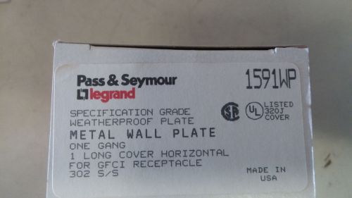 P&amp;S 1591WP SPEC GRADE W/P HORIZ GFI METAL PLATE SEE PICS #B49