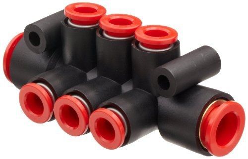 Smc corporation smc km11-07-11-6 pbt push-to-connect tubing manifold, 2 for sale