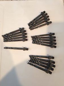 #13 (.185) threaded drill bits, qty. 21  2&#034; long , 1/4-28 thread for sale