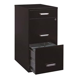 Hirsh Industries 18in. Deep 3 Metal Organizer Pencil Drawer SOHO Vertical File