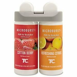 Rubbermaid 3485952 Microburst Duet, Cotton Berry/Citrus, 4 Refills (RCP3485952)